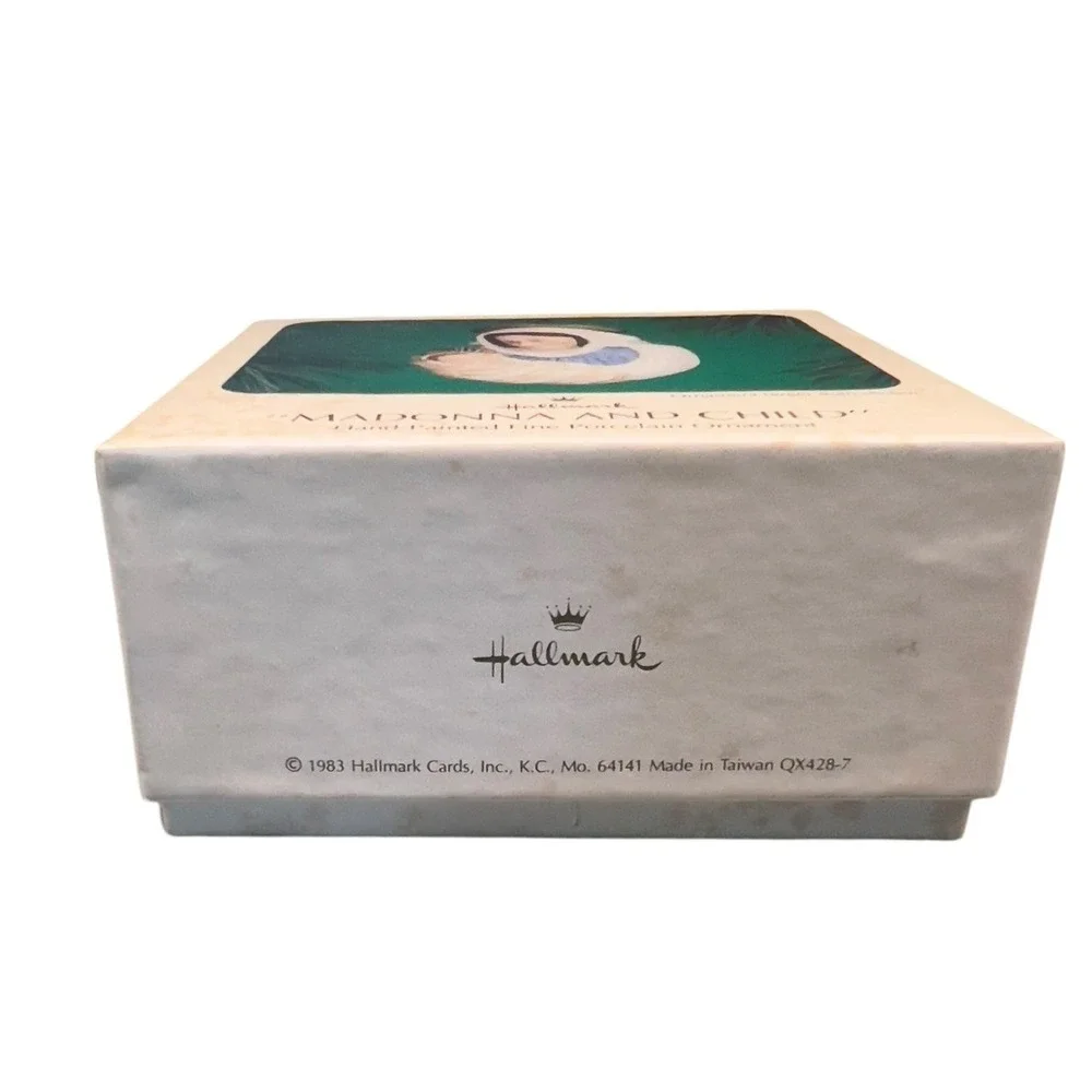 Vintage 1983 Hallmark Keepsake Ornament Madonna Child‎ Porcelain Original Box